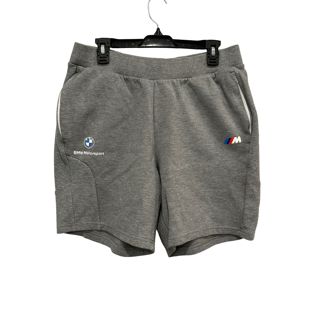 Puma BMW Motorsport Men XL Gray Sweat Shorts M Series Racing Athletic 902